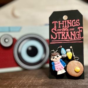 Stranger Things inspired earrings. 1 pair of dangle and 1 pair of studs